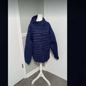 Weatherproof Mens Blue Puffer Down Fill Jacket Sz L